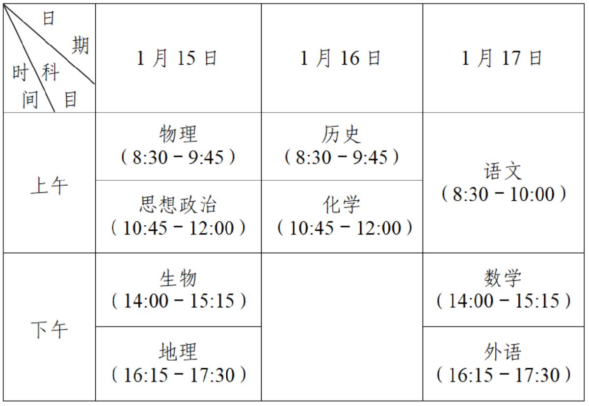 2022苏州小高考时间（附各科具体考试时间）