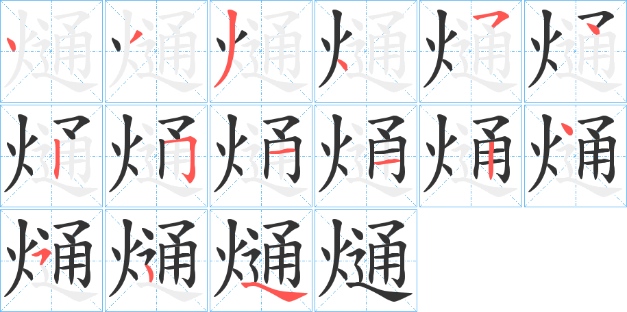 熥字笔画写法